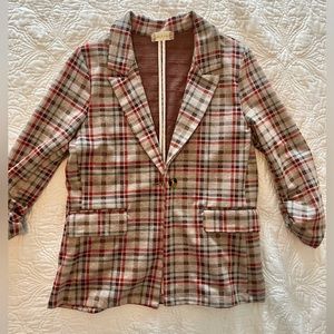 Altar’d State plaid blazer.  Size S.  Never worn.  Like new.